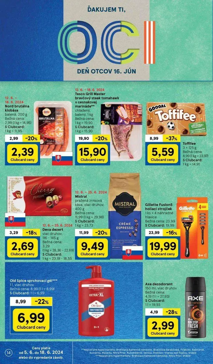 Leták: Tesco hypermarketi  od 14. júna do 18. júna 2024 - Prehľad Stránky 14