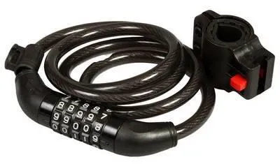 Zámok na bicykel 120cm x 10mm s kódom