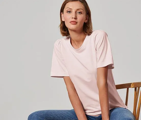 Tričko s nariasením, ružová