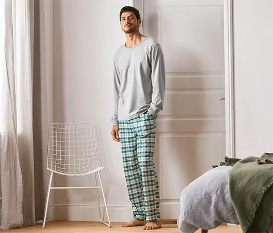 Džersejové pyžamo, kockované