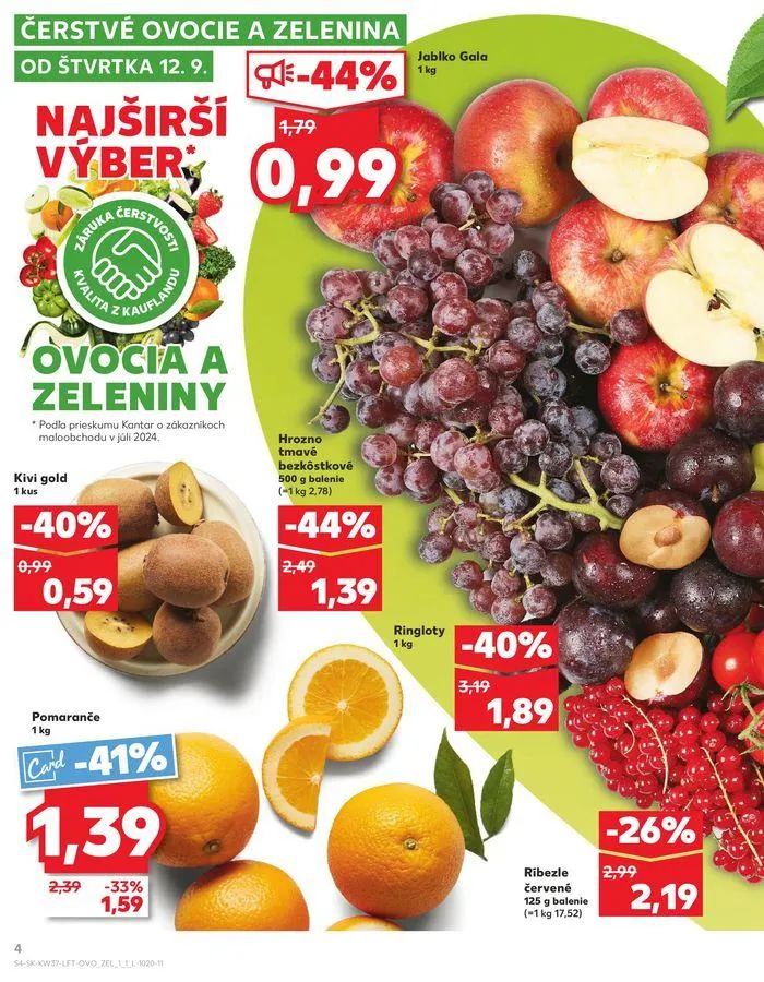 Leták: Exkluzívne výhodné ponuky od 12. septembra do 18. septembra 2024 - Prehľad Stránky 4