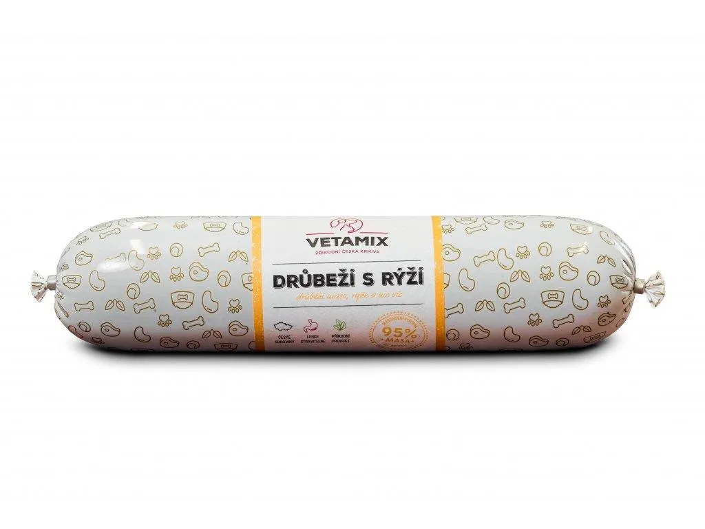 Vetamix Hydinove s ryzou 850g