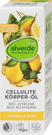 Telový olej Cellulite s bio citrónom a bio rozmarínom, 100 ml