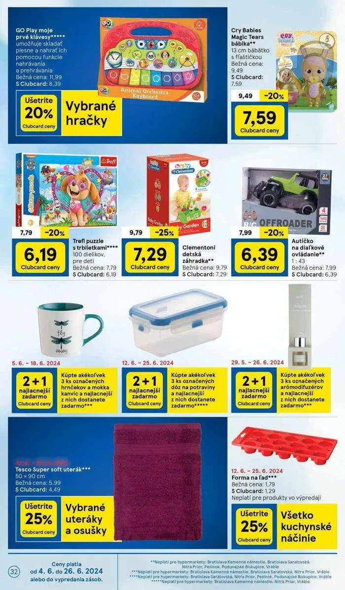 Leták: Tesco hypermarketi  od 14. júna do 18. júna 2024 - Prehľad Stránky 32