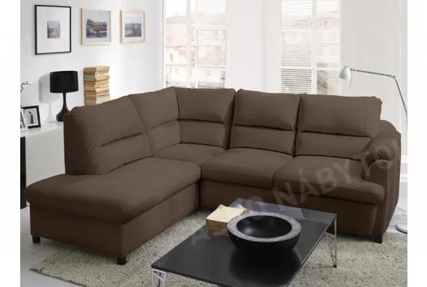 Rohová sedacia súprava Gusto OT(BK)-2F, hnedá látka