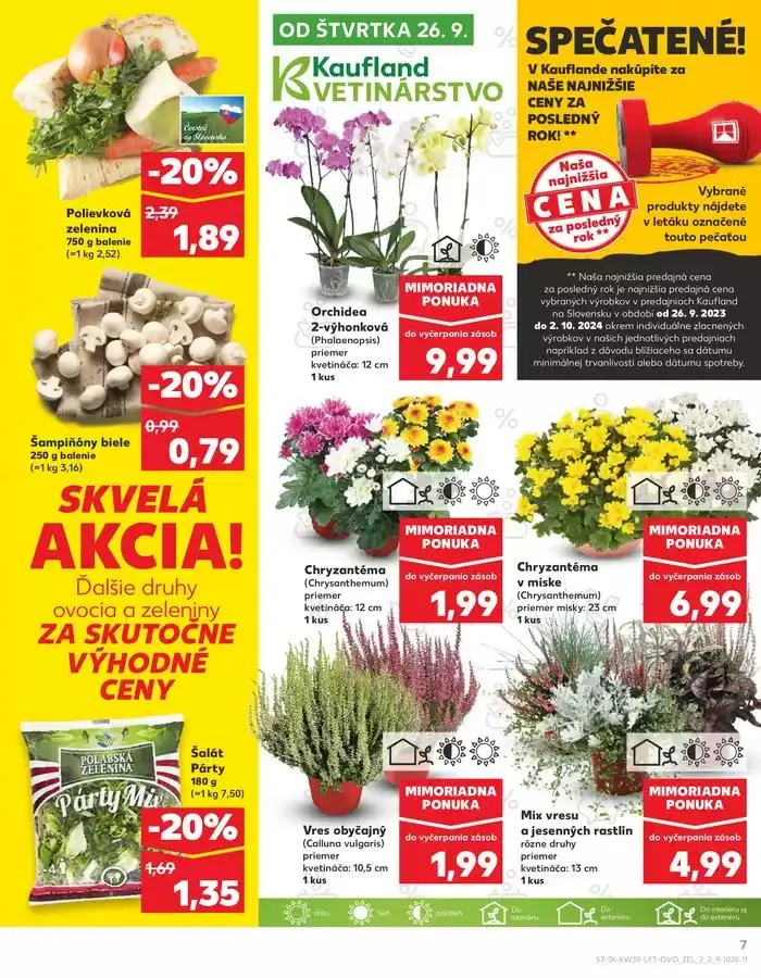 Leták: Naše najlepšie ponuky pre vás od 26. septembra do 2. októbra 2024 - Prehľad Stránky 7