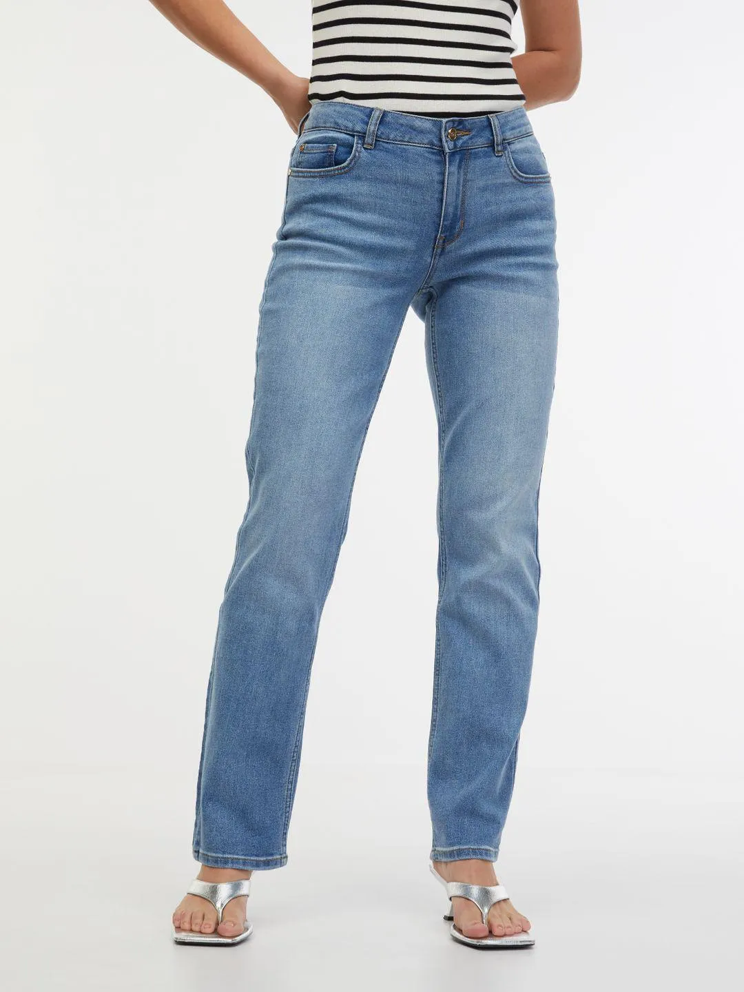 Svetlomodré dámske straight fit džínsy ORSAY