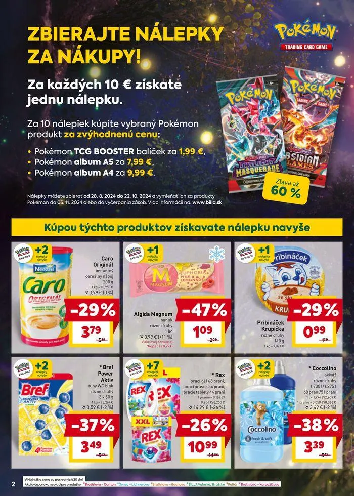Leták: Leták Billa od 28. augusta do 3. septembra 2024 - Prehľad Stránky 2