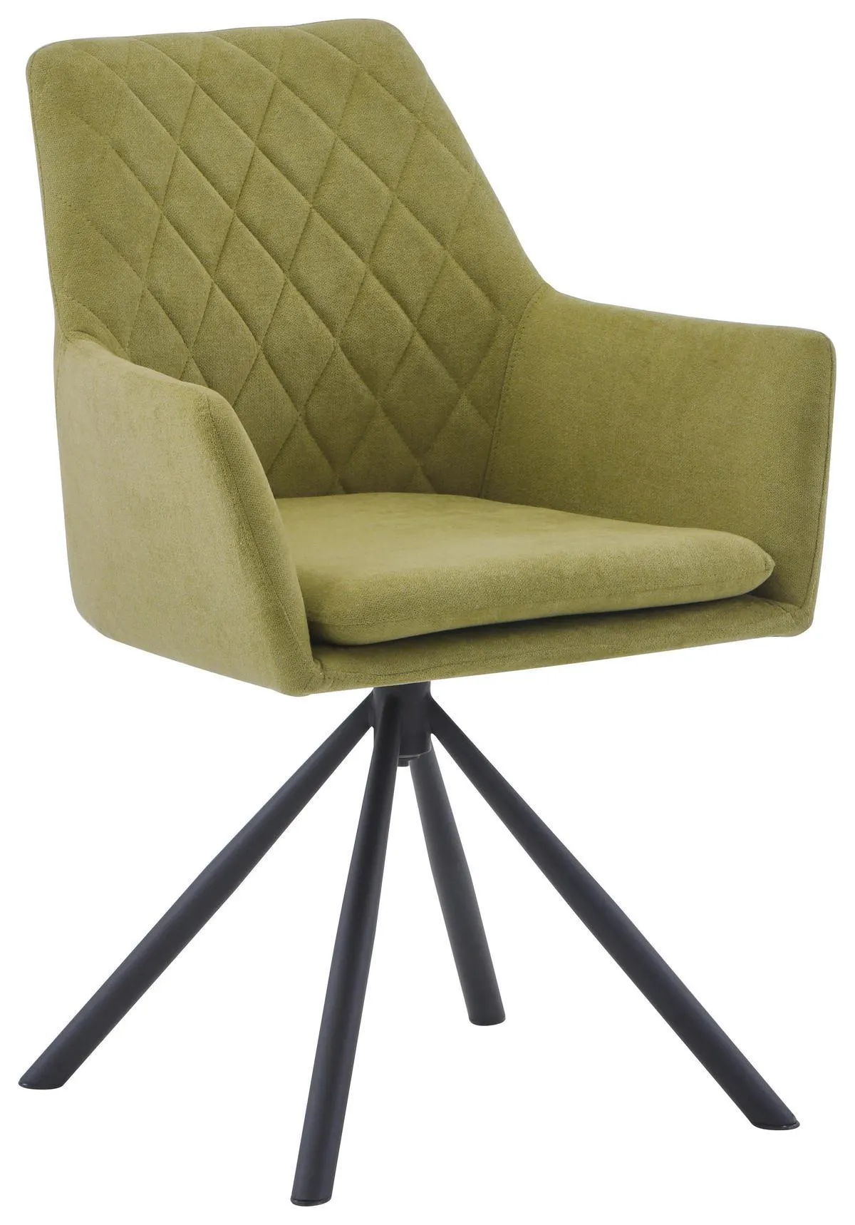 STOLIČKA S PODRÚČKAMI, železo, tkaná textília, zelená, čierna