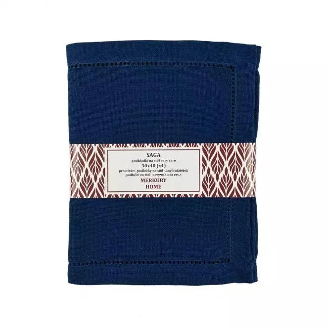 Podložka SAGA indigo 30x40 easy care kpl. 4 ks.