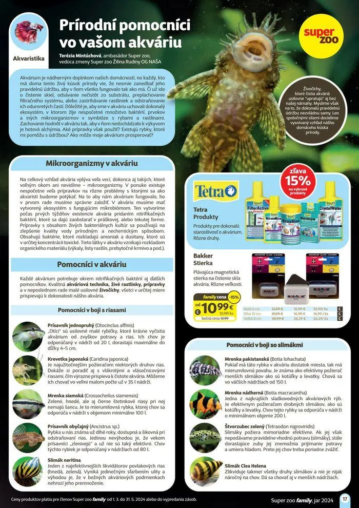 Leták: Super zoo family Jar 2024  od 13. marca do 31. mája 2024 - Prehľad Stránky 17