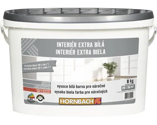 Farba na stenu Hornbach Interiér Extra Biela 8 kg