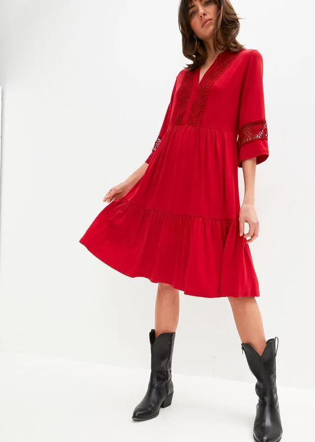 Rochie-tunică cu dantelă