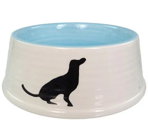 Miska Dog Fantasy keramická motiv pes bielo-modrá 1l