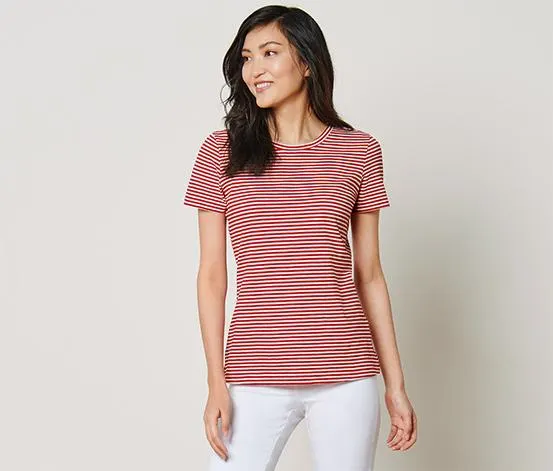 Pásikavé tričko s krátkymi rukávmi