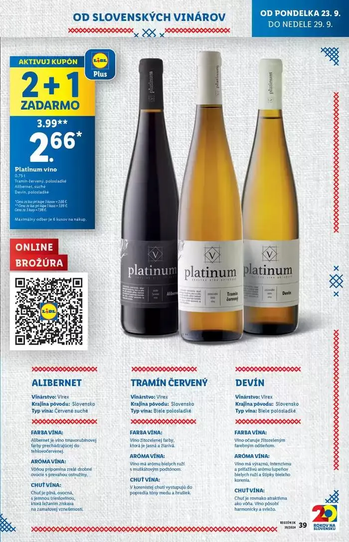 Leták: Platný od pondelka 23. 09. 2024 od 23. septembra do 29. septembra 2024 - Prehľad Stránky 47
