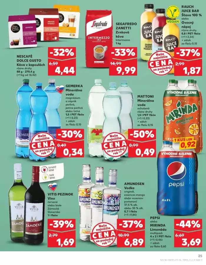 Leták: Naše najlepšie ponuky pre vás od 26. septembra do 2. októbra 2024 - Prehľad Stránky 25