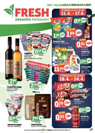 Leták: Fresh leták - Východné Slovensko od 11. apríla do 24. apríla 2024 - Prehľad Stránky