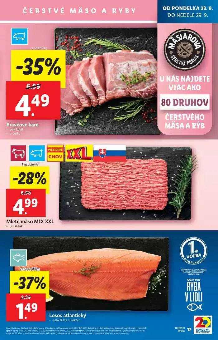 Leták: Platný od pondelka 23. 09. 2024 od 23. septembra do 29. septembra 2024 - Prehľad Stránky 23