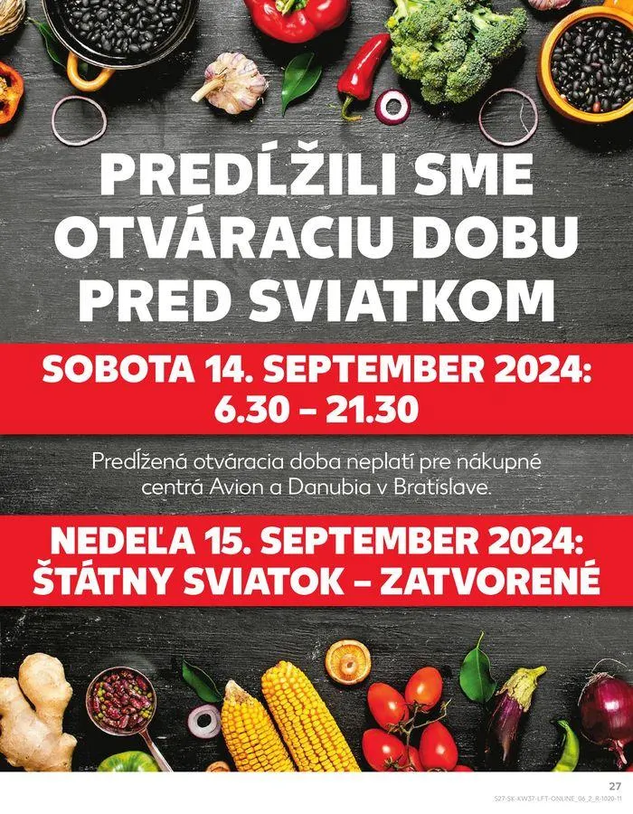 Leták: Exkluzívne výhodné ponuky od 12. septembra do 18. septembra 2024 - Prehľad Stránky 27