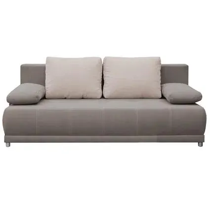 Pohovka, látka sivobéžová Taupe/vankúše krémová, RASTY