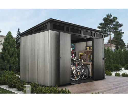 Plastový záhradný domček Keter Artisan 11x7 Duotech 342x216 cm sivý