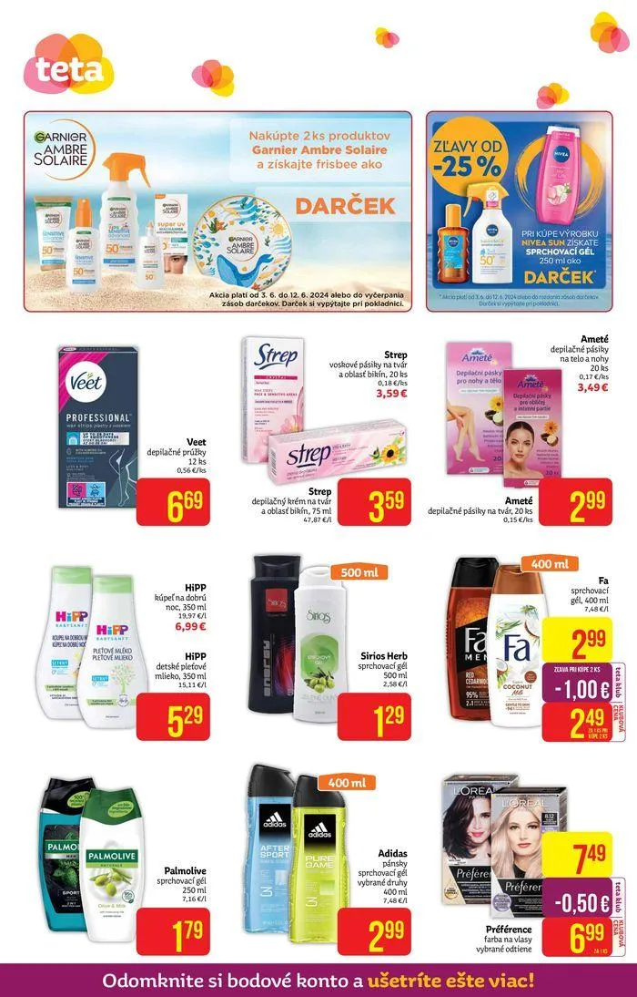 Leták: TETA Drogerie katalóg od 3. júna do 12. júna 2024 - Prehľad Stránky 6