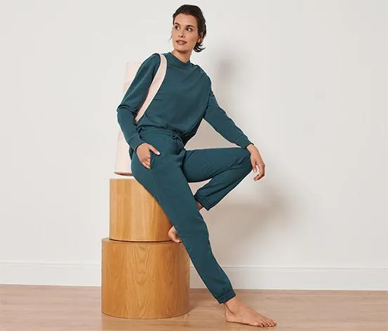 Tepláky, tmavý smaragdovozelený odtieň