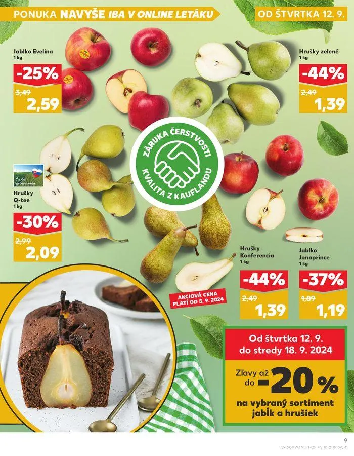 Leták: Exkluzívne výhodné ponuky od 12. septembra do 18. septembra 2024 - Prehľad Stránky 9