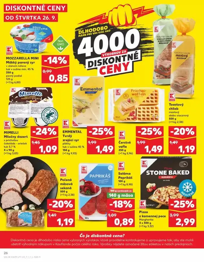 Leták: Naše najlepšie ponuky pre vás od 26. septembra do 2. októbra 2024 - Prehľad Stránky 26