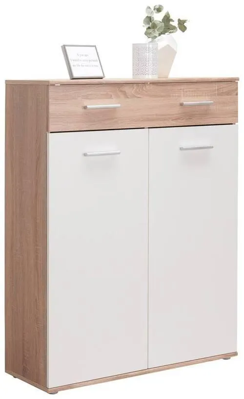 NA TOPÁNKY, biela, dub sonoma, 90/120/36 cm