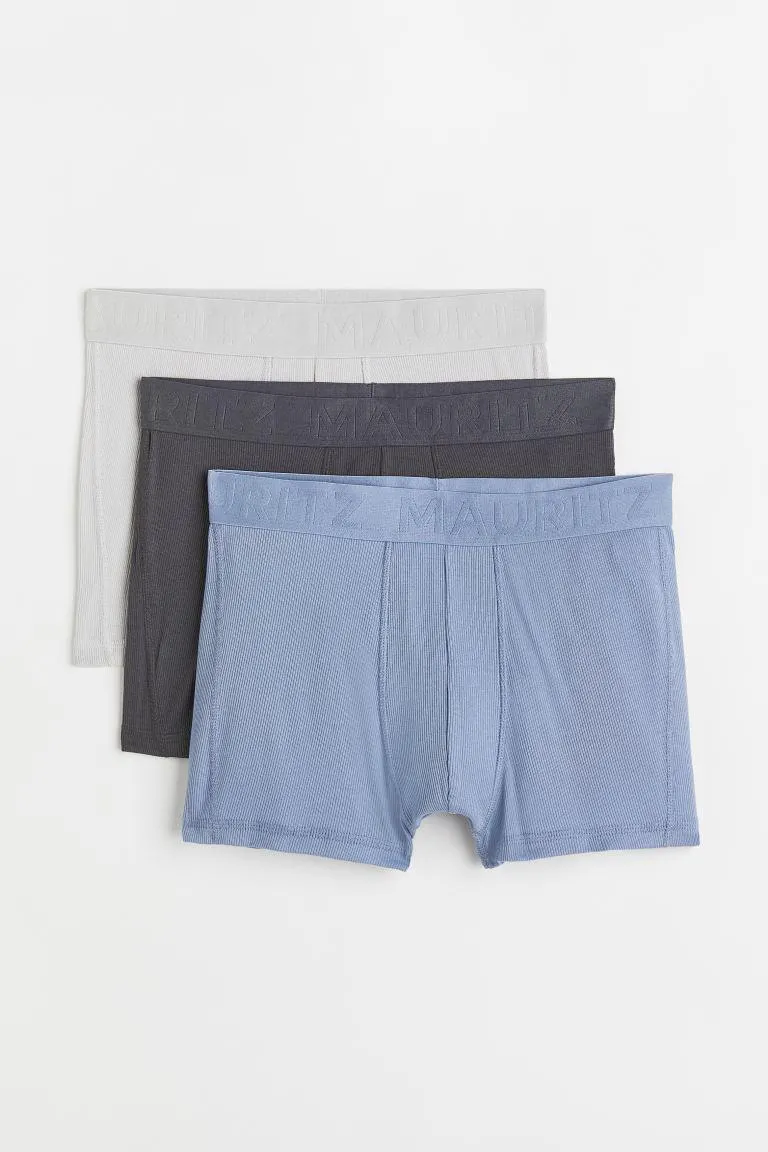 Trojbalenie krátkych bavlnených trenírok