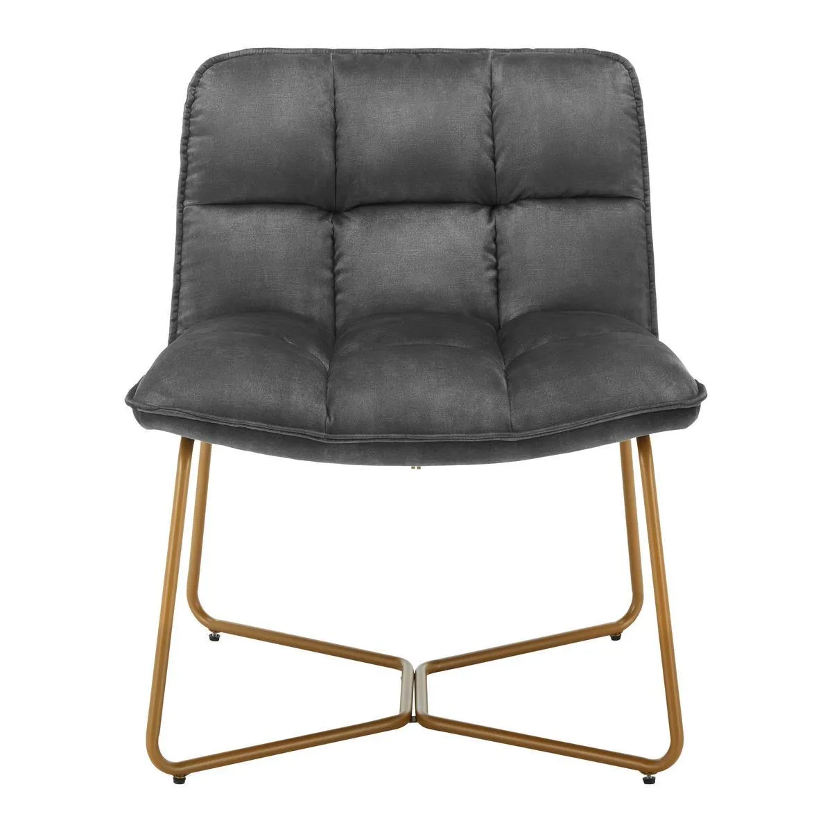 Kreslo zo zamatu Rina - Sivé