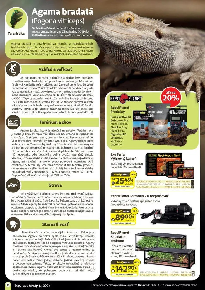 Leták: Super zoo family Jar 2024  od 13. marca do 31. mája 2024 - Prehľad Stránky 16