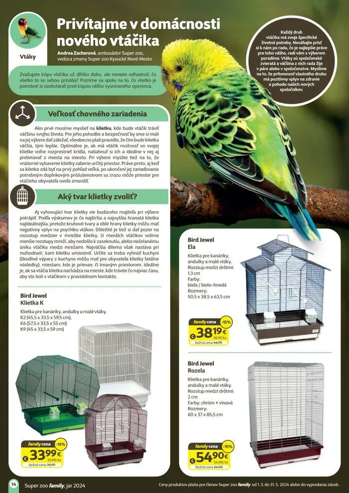 Leták: Super zoo family Jar 2024  od 13. marca do 31. mája 2024 - Prehľad Stránky 14