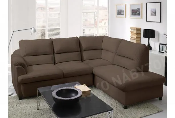 Rohová sedacia súprava Gusto 2F-OT(BK), hnedá látka