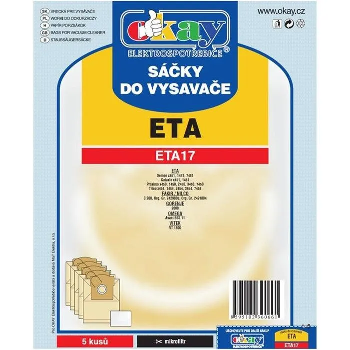 Sáčky do vysavače Eta ETA 17, 10ks