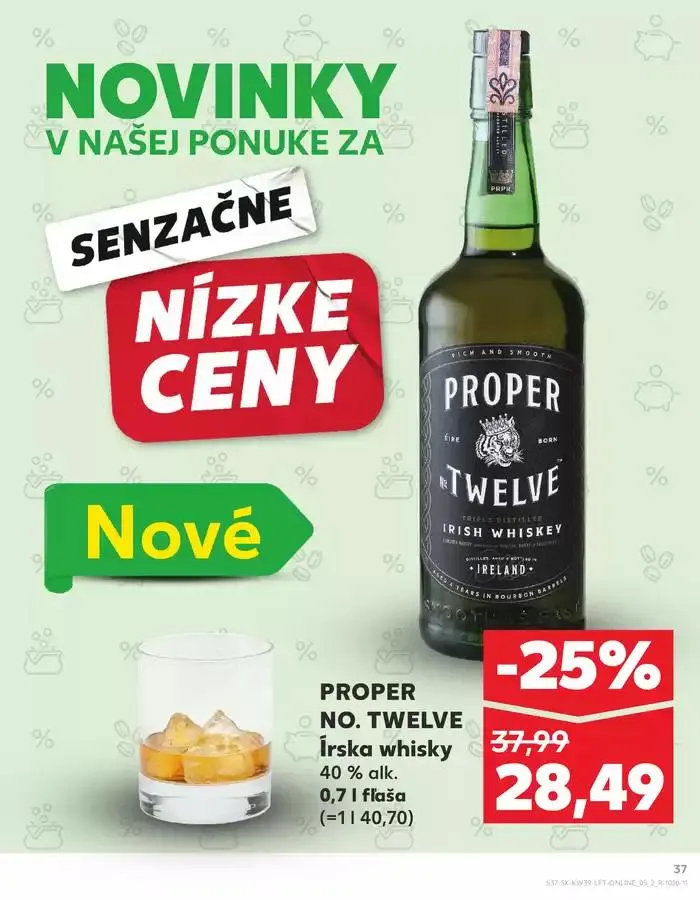 Leták: Naše najlepšie ponuky pre vás od 26. septembra do 2. októbra 2024 - Prehľad Stránky 37