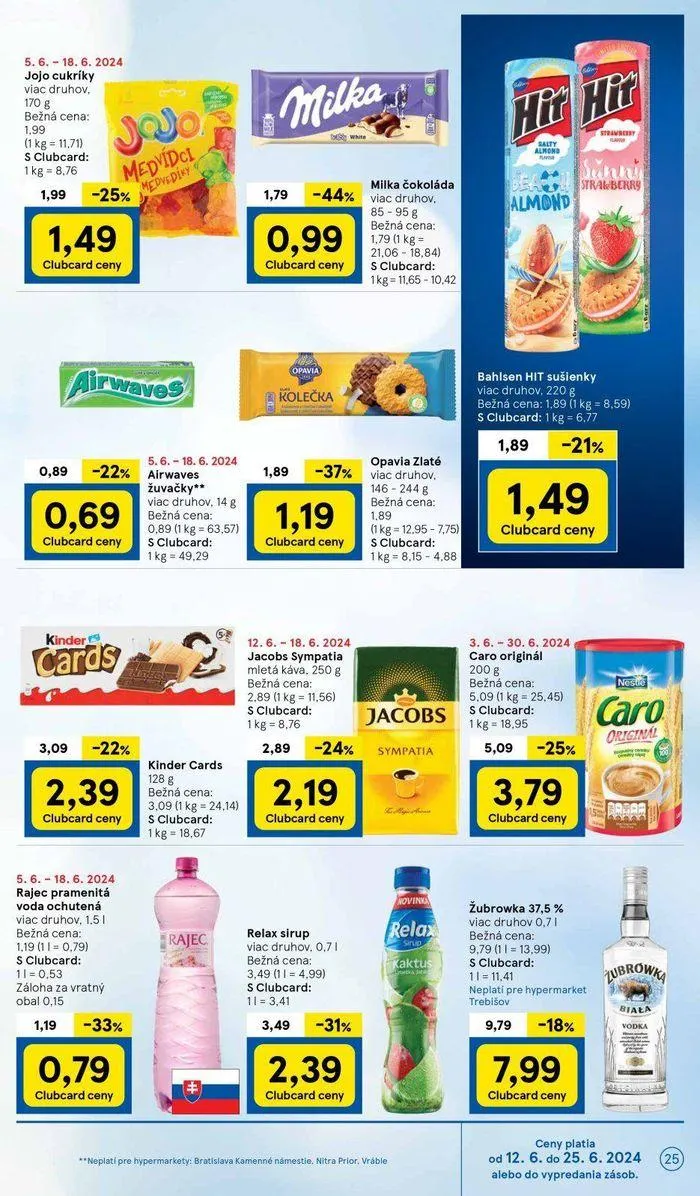 Leták: Tesco hypermarketi  od 14. júna do 18. júna 2024 - Prehľad Stránky 25