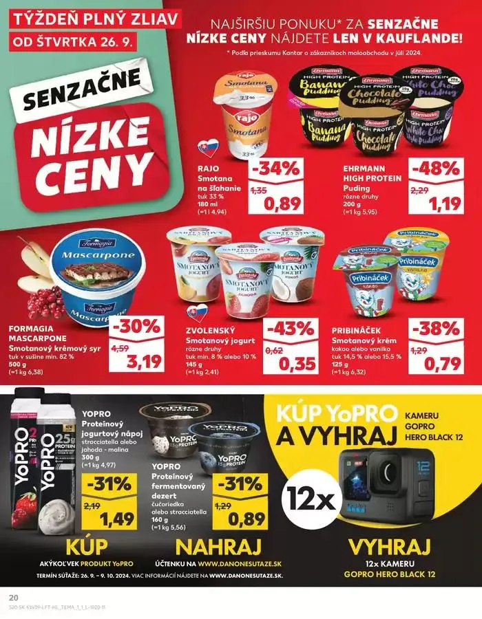 Leták: Naše najlepšie ponuky pre vás od 26. septembra do 2. októbra 2024 - Prehľad Stránky 20