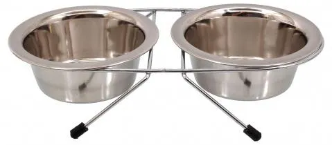 Dog Fantasy stojan súprava 13 cm 2 x 0,38 l nerez