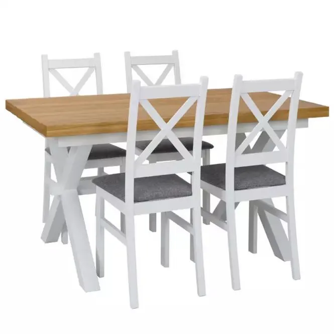 Jedálenská zostava Alina N biela/dub mat