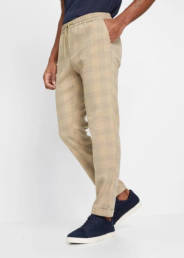 Slim Fit strečové nohavice s kratšou dĺžkou, tapered