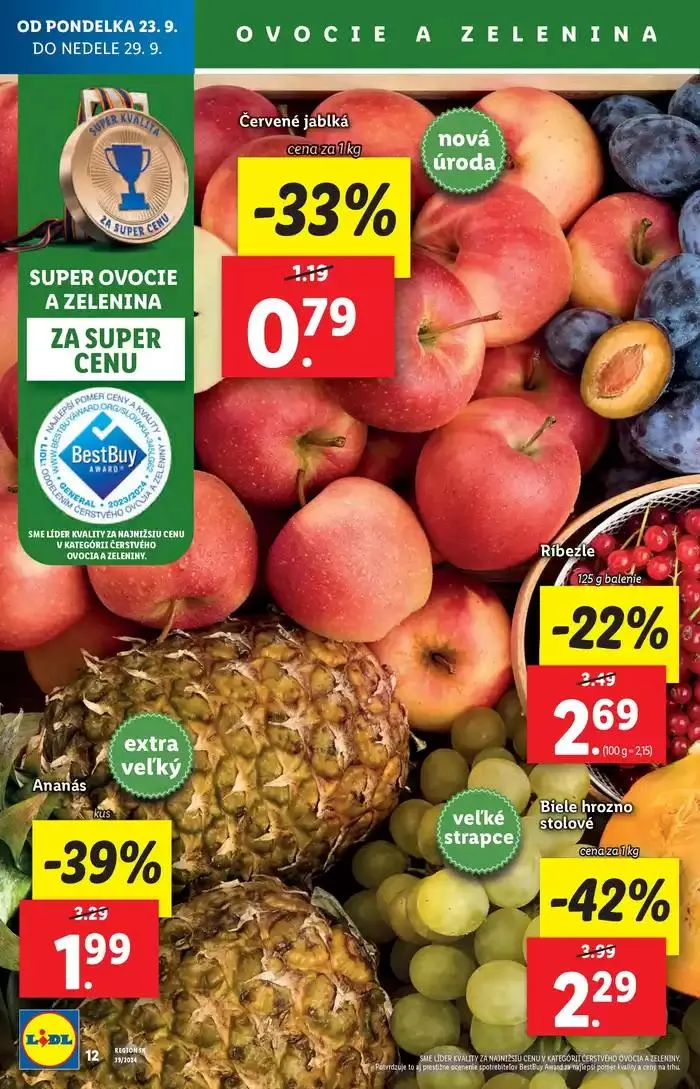 Leták: Platný od pondelka 23. 09. 2024 od 23. septembra do 29. septembra 2024 - Prehľad Stránky 16