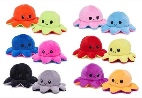 HOLLYWOOD 10500226 Obojstranná plyšová chobotnička 19cm