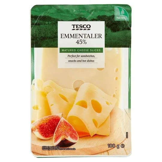 Tesco Ementaler 45% plátky 100 g