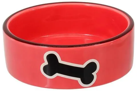 Miska DF keramicka potlacena kost cervena 12,5x4,5cm 0,29l