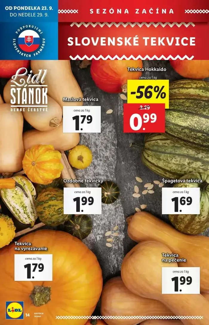 Leták: Platný od pondelka 23. 09. 2024 od 23. septembra do 29. septembra 2024 - Prehľad Stránky 20