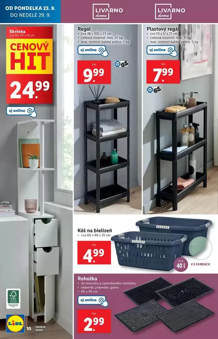 Leták: Platný od pondelka 23. 09. 2024 od 23. septembra do 29. septembra 2024 - Prehľad Stránky 70