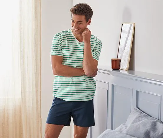 Krátke pyžamo z mäkkého jednoduchého džerseja